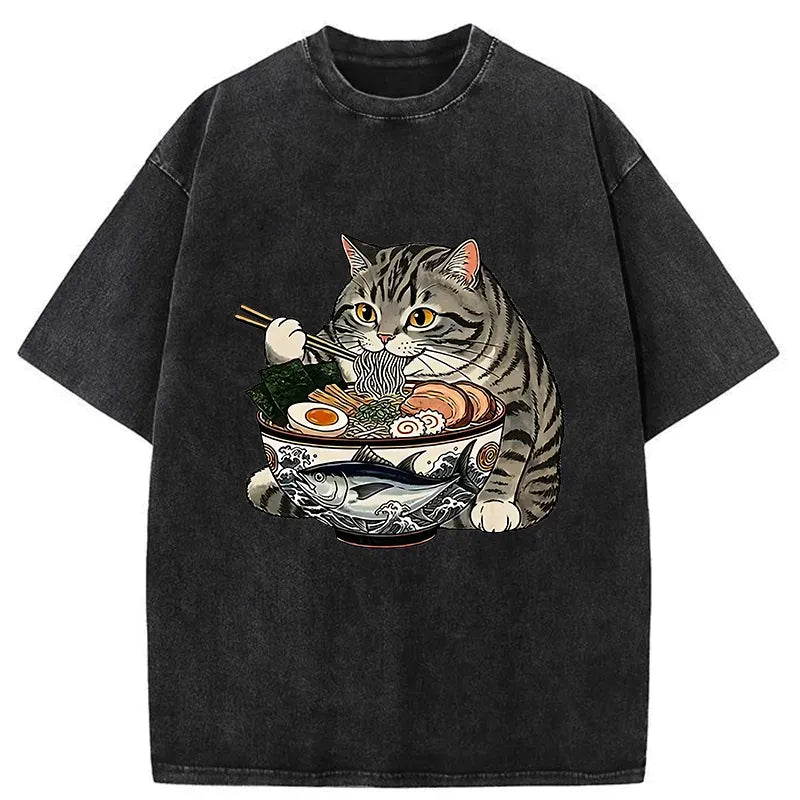 Washed Vintage T-Shirt for Summer Vacation