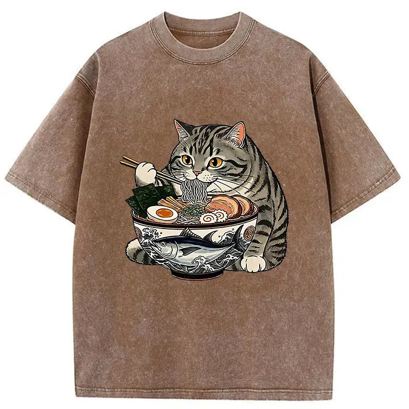 Washed Vintage T-Shirt for Summer Vacation