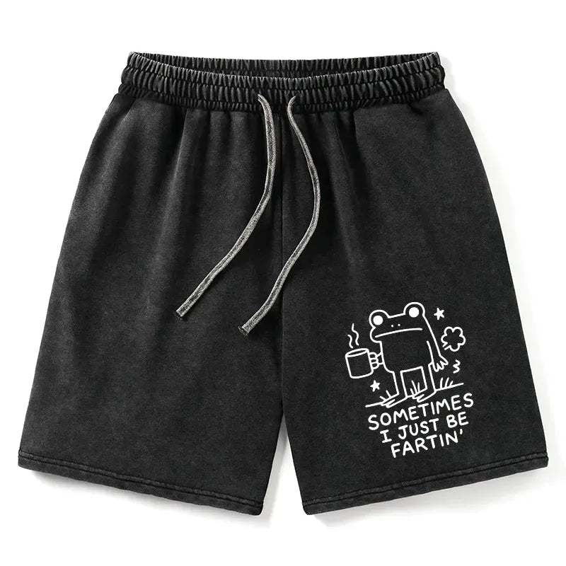Funny Frog Japanese Washed Shorts