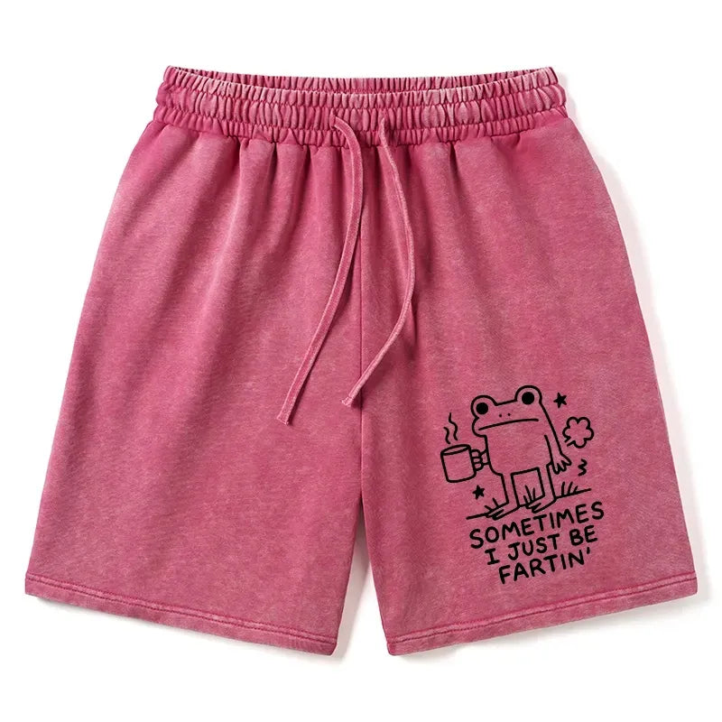 Funny Frog Japanese Washed Shorts