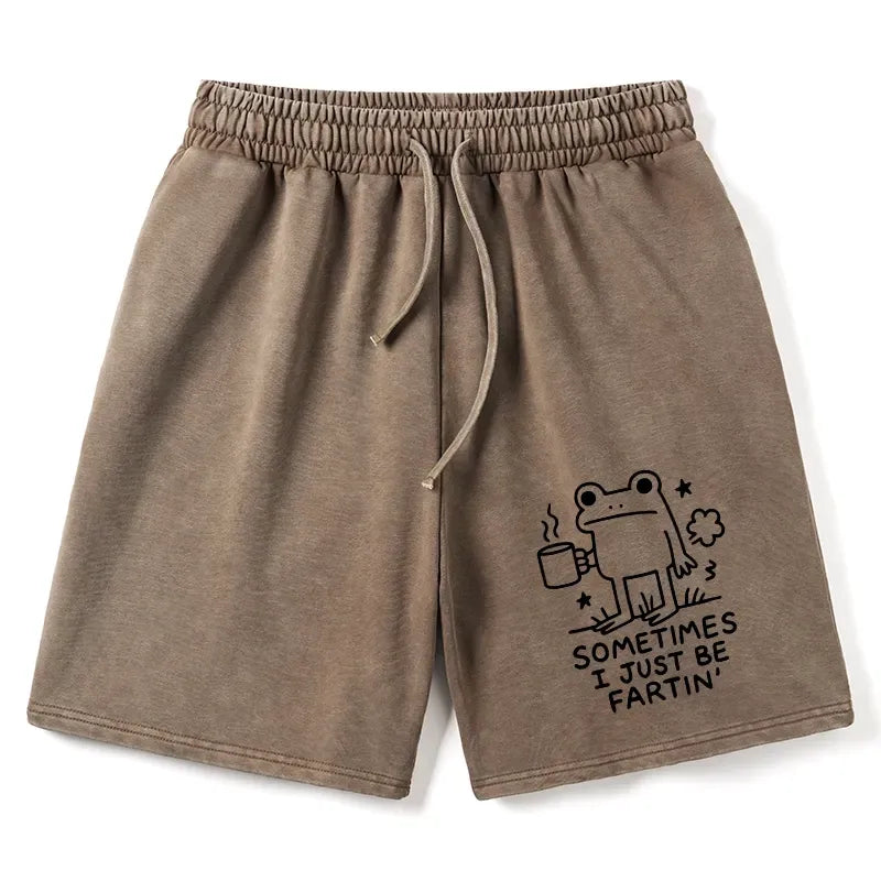 Funny Frog Japanese Washed Shorts
