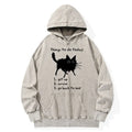Lazy Cat Washed Hoodie for Streetwear