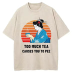Kyoto-Lion Japanese Tea Joke Washed T-Shirt