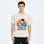 Kyoto-Lion Japanese Tea Joke Washed T-Shirt