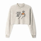 Capybara Washed Crop Sweatshirt for Women