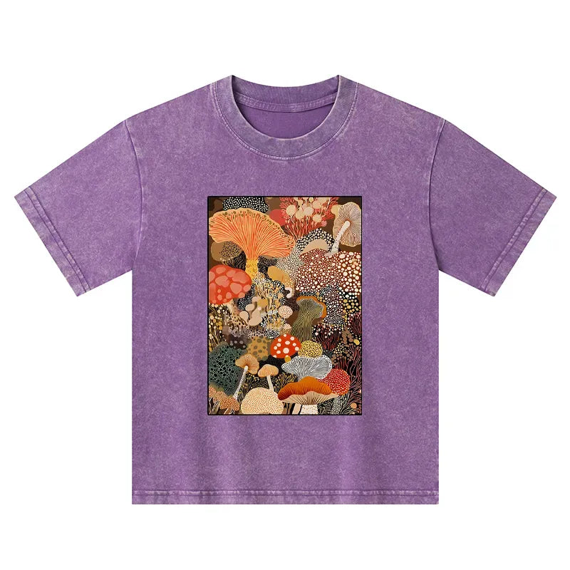 kyoto lion psychedelic mushroom kid casual wear