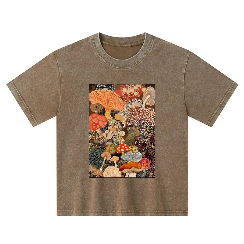 kyoto lion psychedelic mushroom kid casual wear
