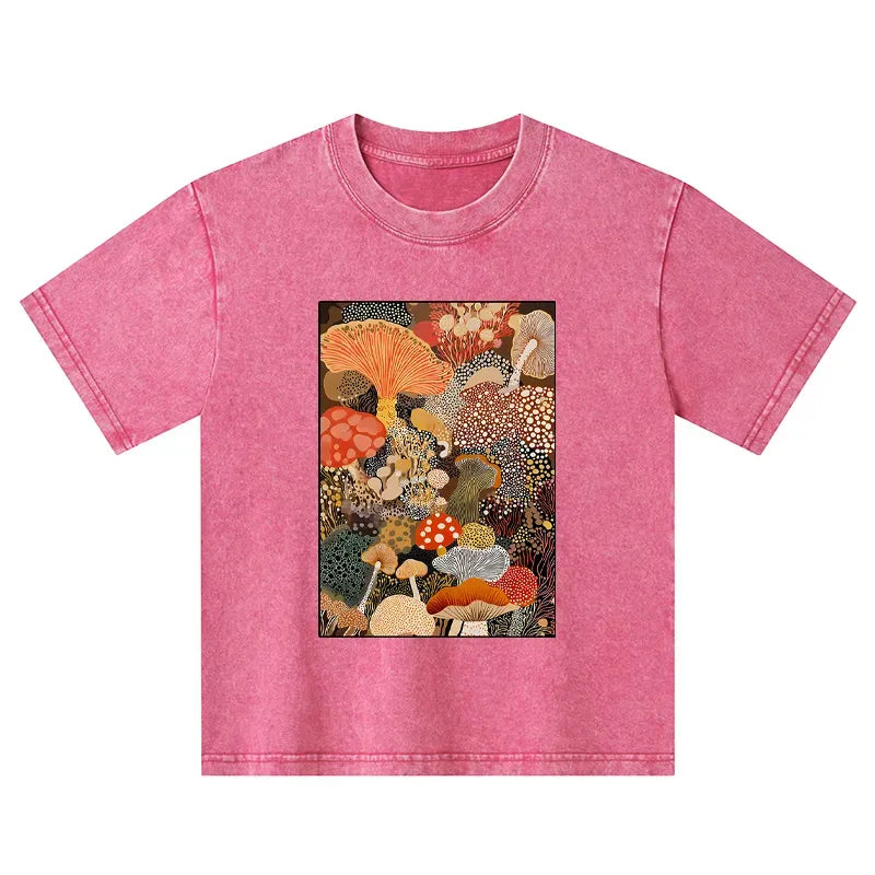 kyoto lion psychedelic mushroom kid casual wear