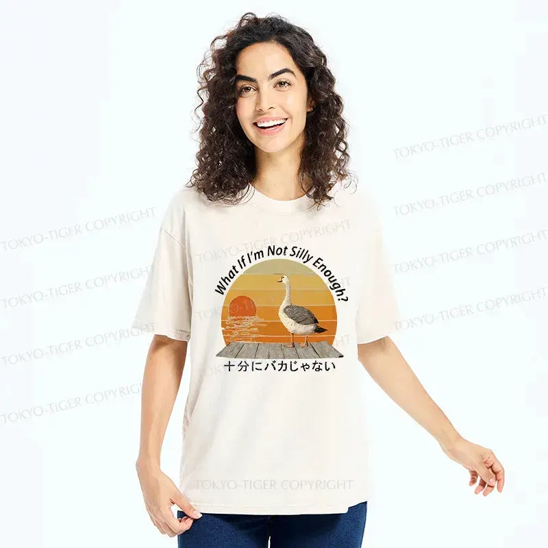 Japanese Vintage Washed T-Shirt for Daily Wear
