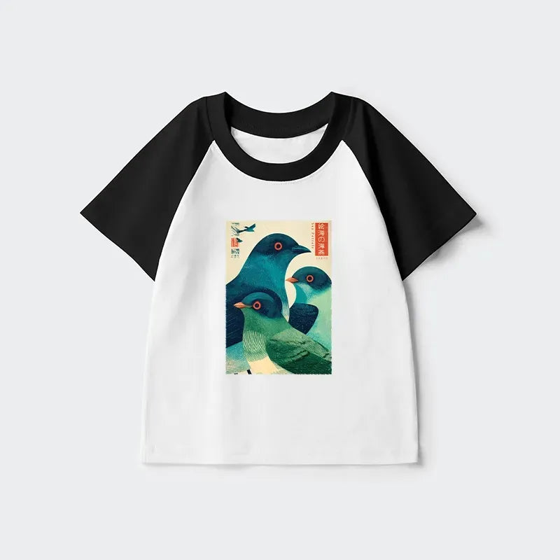Japanese Kids Raglan T-shirt for Daily Wear