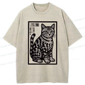 Kyoto lion cat t-shirt for daily wear
