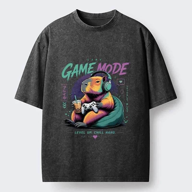 cozy capybara gaming tee for gift