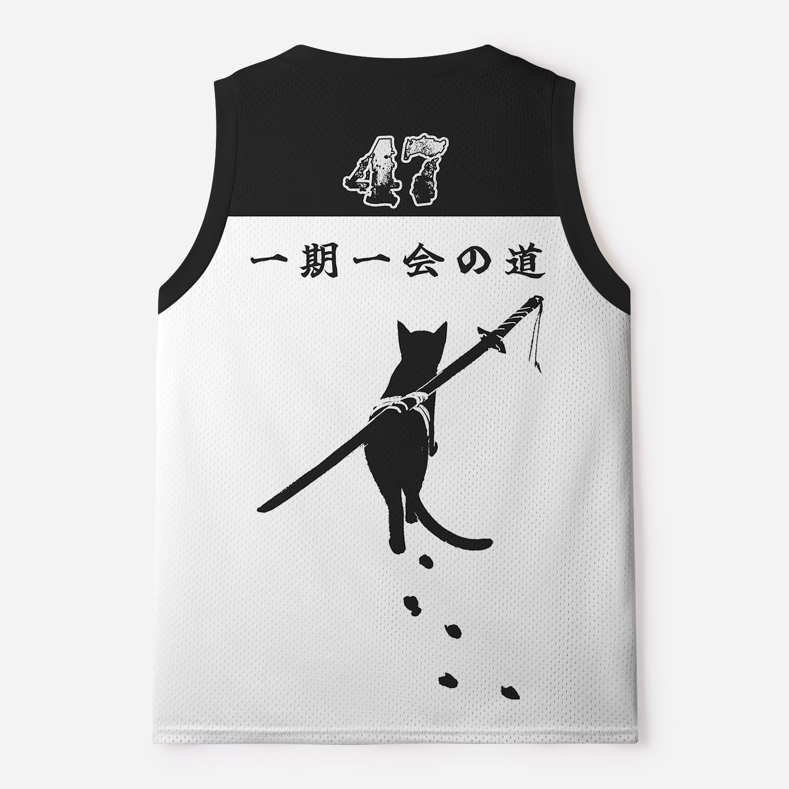 Japanese Cat Samurai Mesh Tank Top