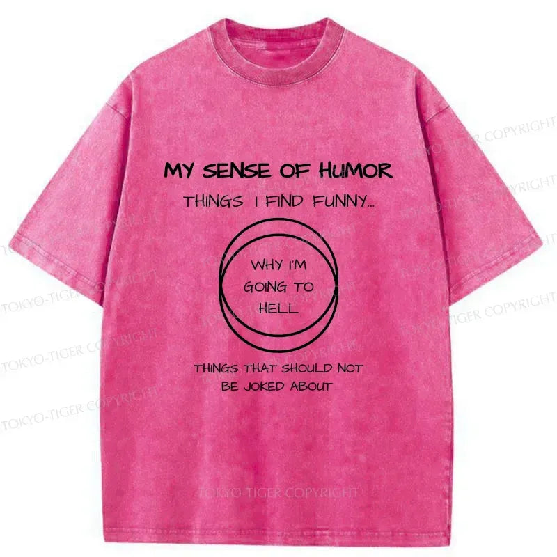 Kyoto-Lion Hell Jokes Washed T-Shirt