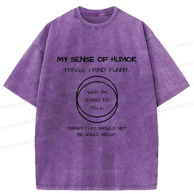 Kyoto-Lion Hell Jokes Washed T-Shirt
