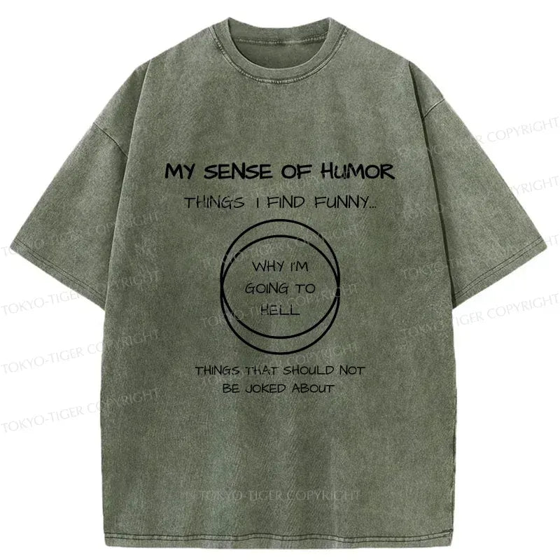 Kyoto-Lion Hell Jokes Washed T-Shirt