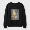 Kyoto-Lion Pigeons Eating Ramen Waffle Sweatshirt