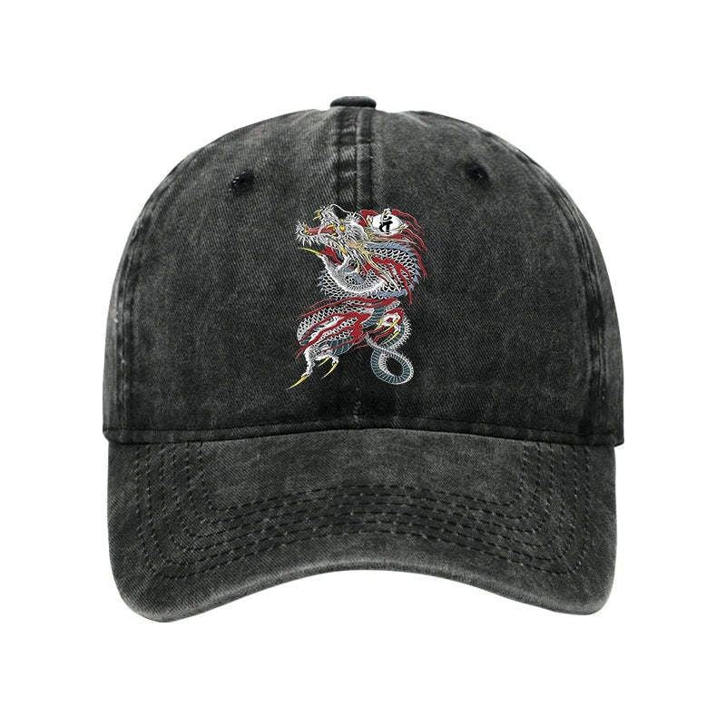 Japanese dragon cap for streetwear