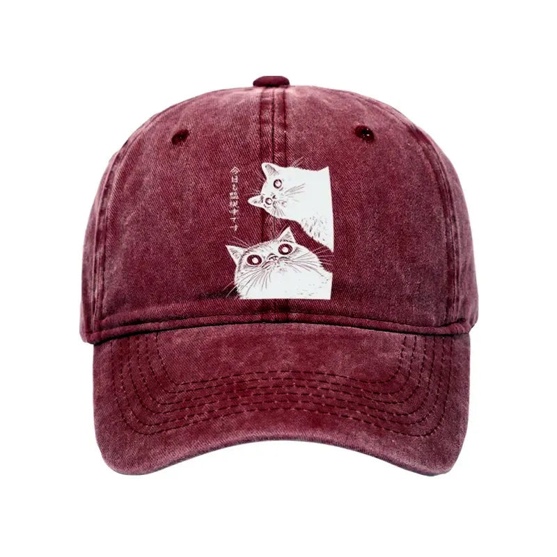 Japanese washed cap for daily wear