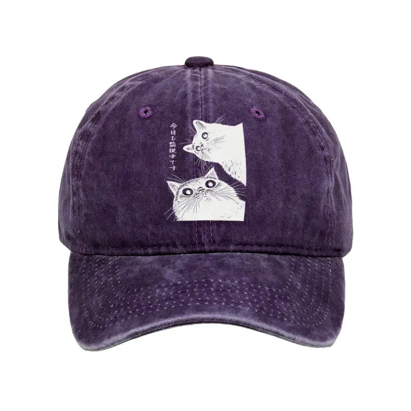 Vintage cat cap streetwear style