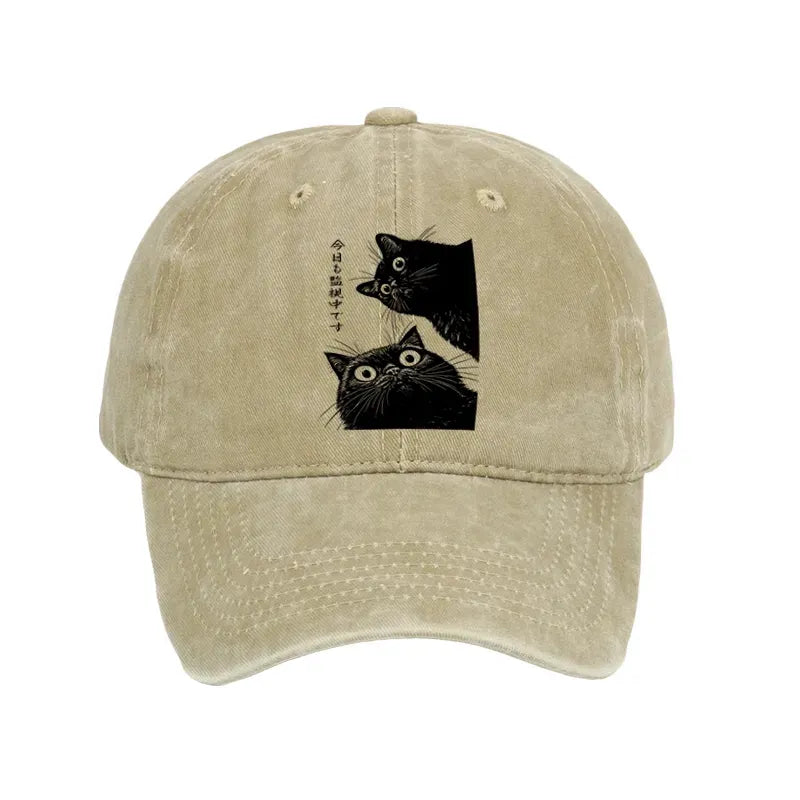 Japanese washed cap for daily wear
