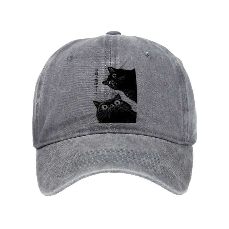 Vintage cat cap streetwear style
