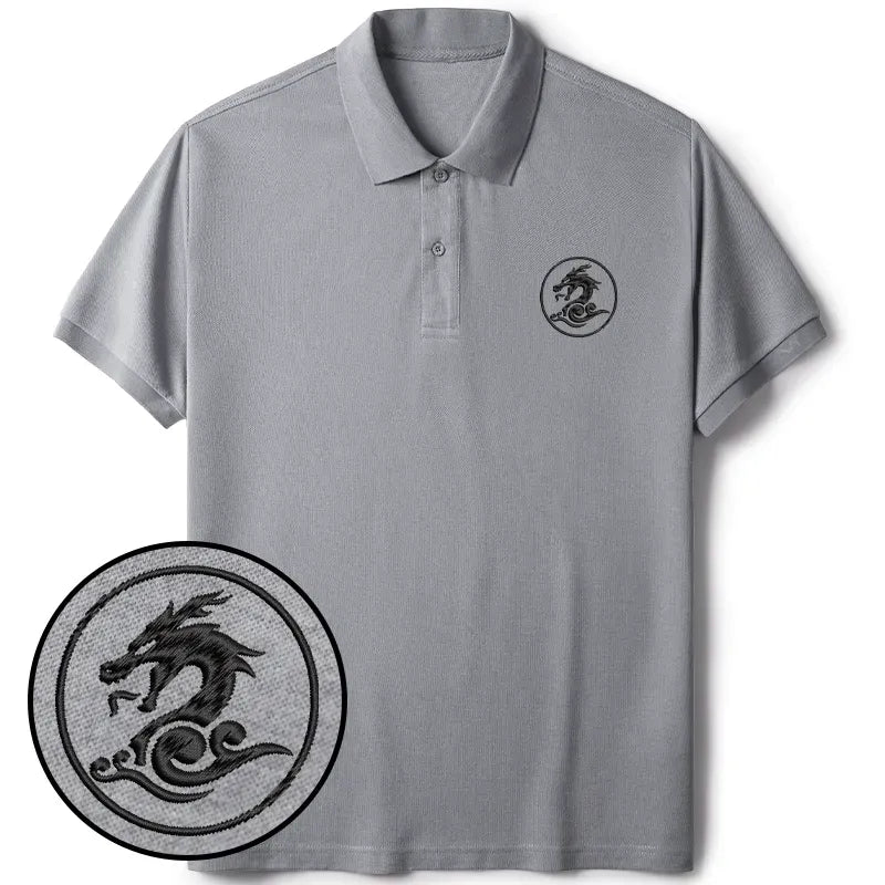 Japanese Dragon Totem Polo Shirt for Daily Wear