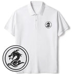 Kyoto-Lion Dragon Totem Embroidered Polo T-Shirt