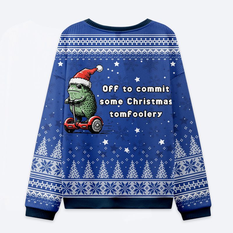 funny holiday sweatshirt with lion
