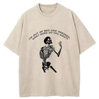 Kyoto-Lion Skeleton Driven Mad Washed T-Shirt