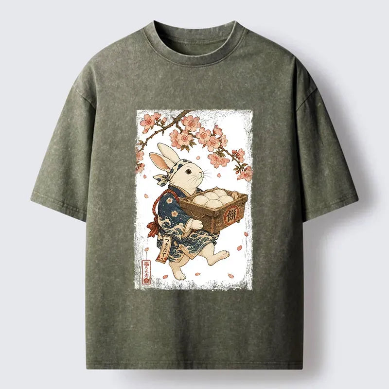 cute spring rabbit food meme t-shirt