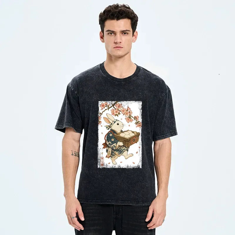 cute spring rabbit food meme t-shirt