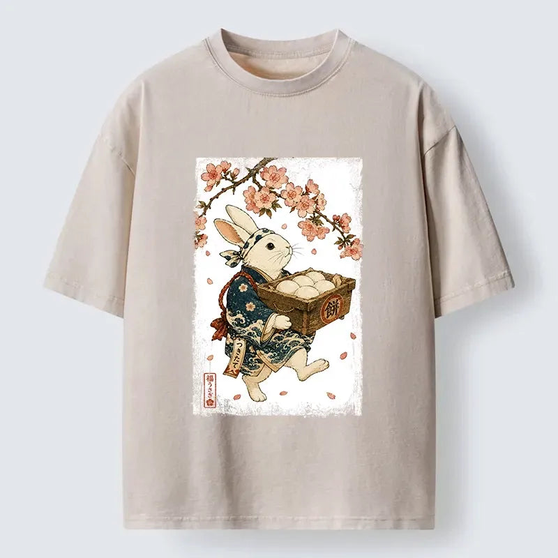 cute spring rabbit food meme t-shirt
