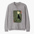 Japanese Black Cat Sweatshirt for Daily Wear