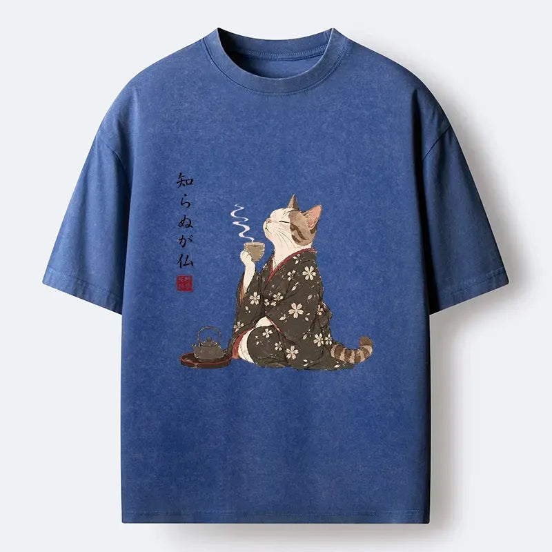 Zen Cat Kimono Tee for Vacation