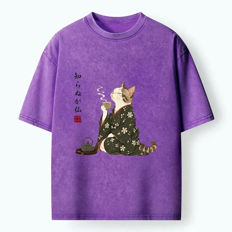 Japanese Tea Cat T-Shirt Gift Idea