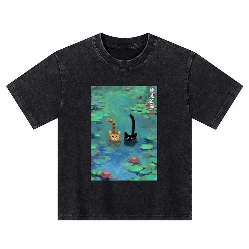 kyoto lion japanese vintage kids t-shirt