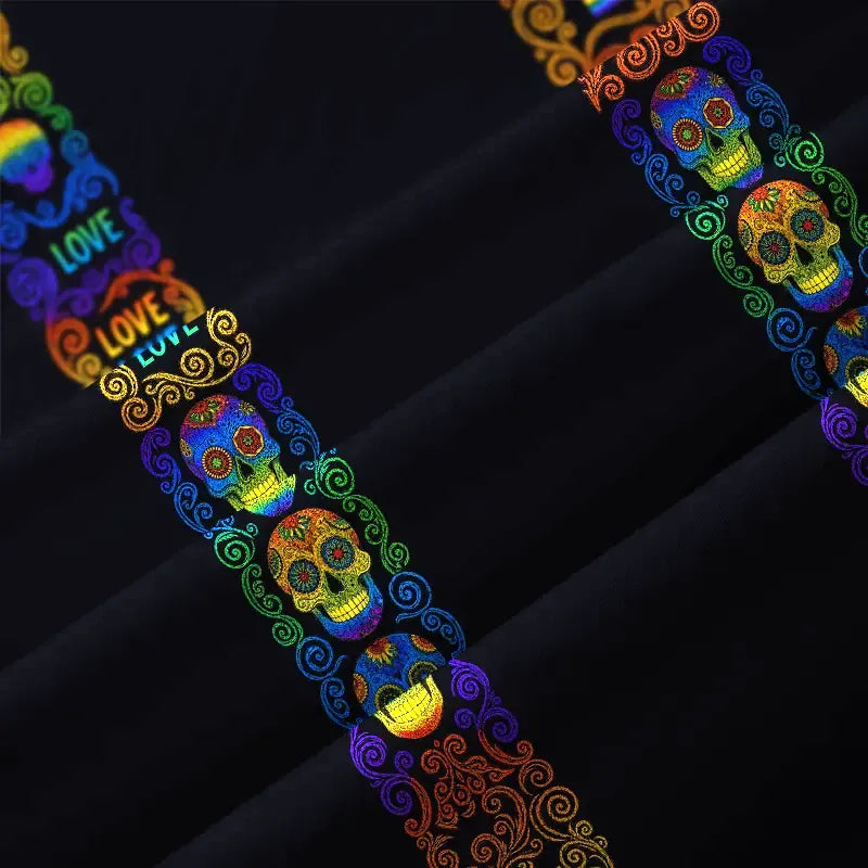 Neon Skull Pride Never Dies Gift for Him