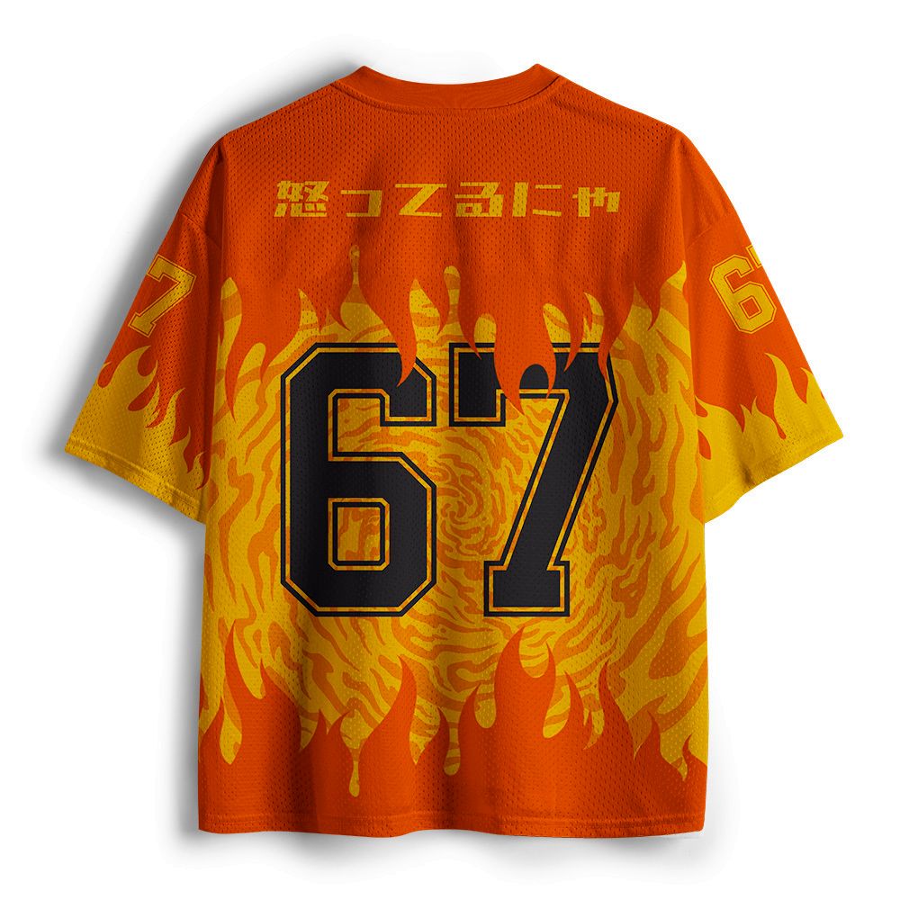 Kyoto-Lion Funny Cat£ºI said I'm fine Mesh Jersey