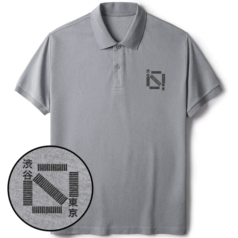 Comfortable Japanese streetwear polo for vacation