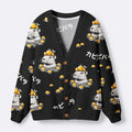 Kyoto-Lion Cute Capybara And Lemon Ugly Cardigan Sweater