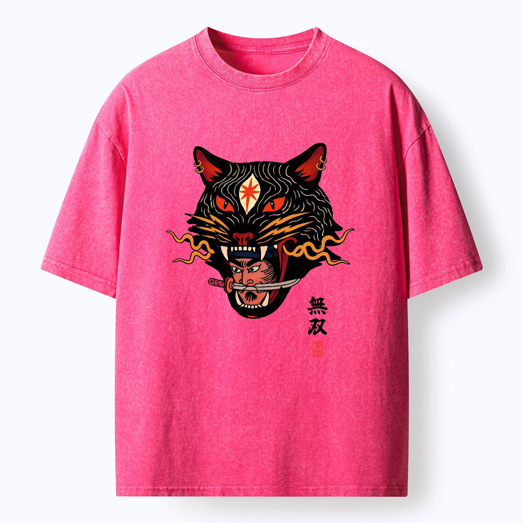 Unisex Japanese lion t-shirt for streetwear