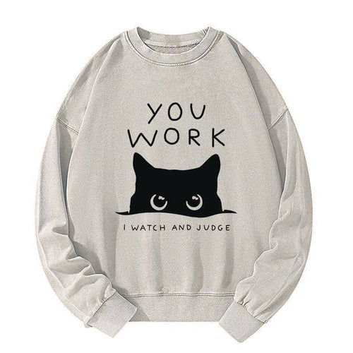 japanese cat washed sweatshirt best seller
