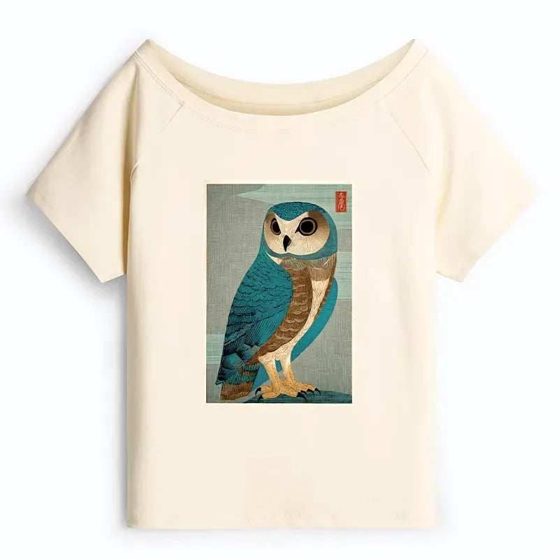 Japanese Ukiyo-e Off Shoulder Tee