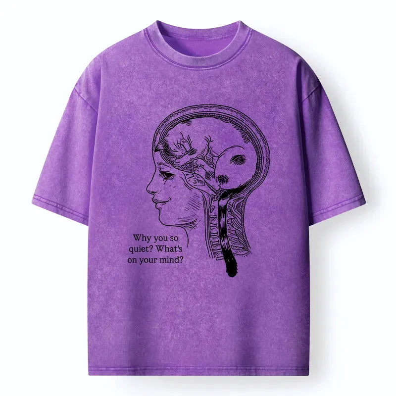 Kyoto-Lion Brain Full Of Cats Washed T-Shirt