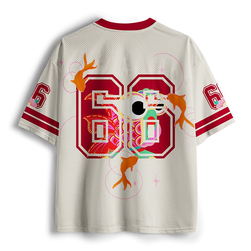 Kyoto-Lion Lucky Goldfish Blessing Mesh Jersey