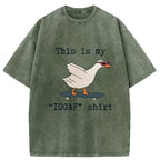 Unisex Washed Cotton T-Shirt with Japanese Art