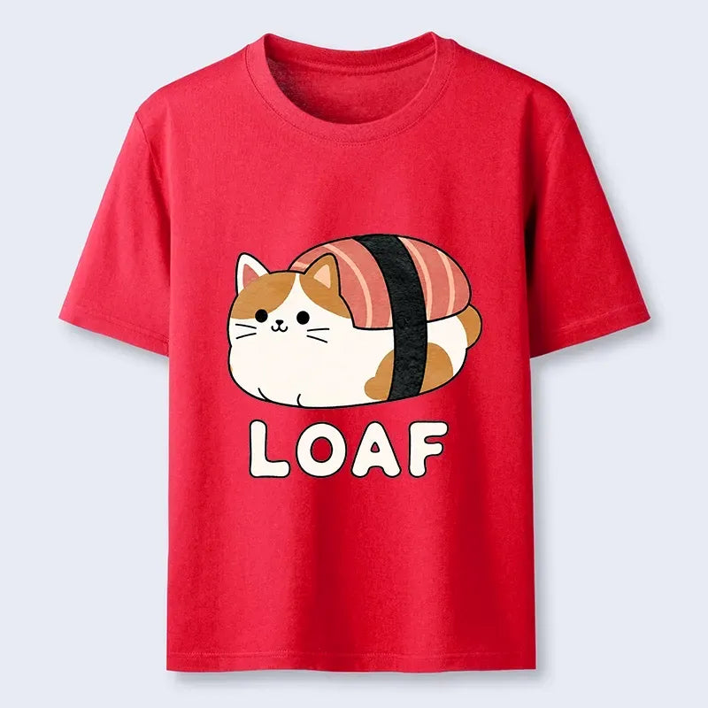 Cute Kitty Loaf Art Tee for Casual Wear
