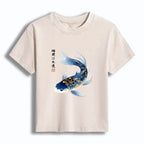 Elegant koi fish tee for daily wear