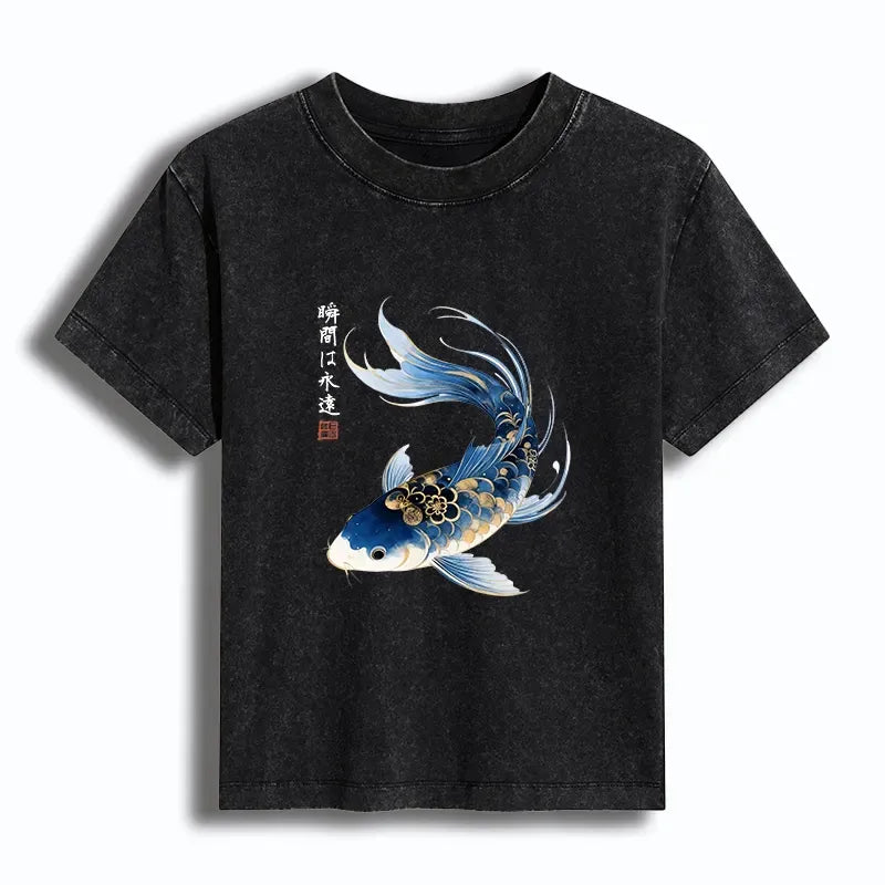 Elegant koi fish tee for daily wear